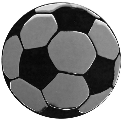 Soccer Ball Chrome Metal Auto Emblems