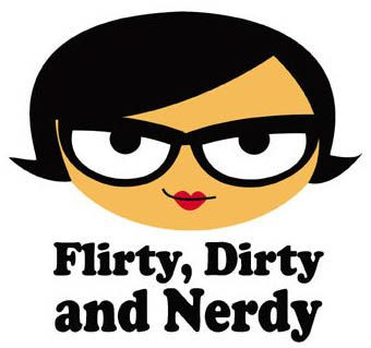 Flirty Dirty and Nerdy Color Sticker