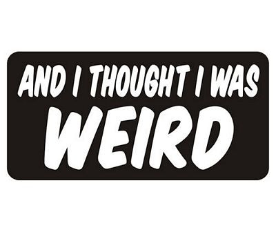 I Thought I was Weird Decal Funny Biker Sticker