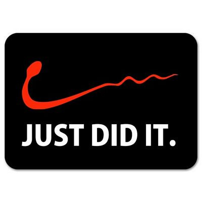 Just Do It Funny Nike funny car Sticker