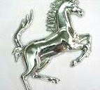 Horse Stallion Chrome Emblem RIGHT