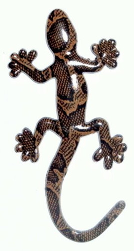 Gecko Brown Pattern METAL Emblem