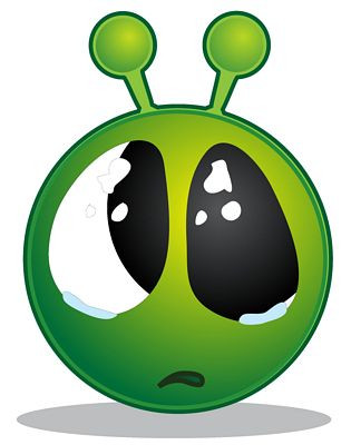 smiley alien head cartoon sticker 04