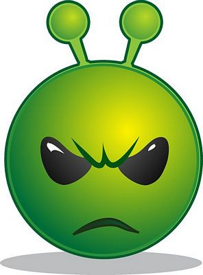 smiley alien head cartoon sticker 07