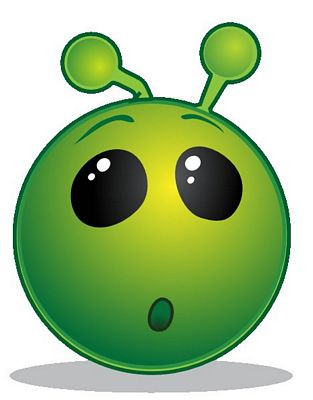 smiley alien head cartoon sticker 09