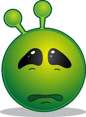 smiley alien head cartoon sticker 10