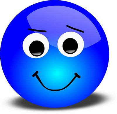 smiley blue