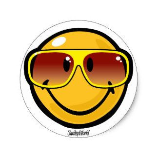 smiley cool sticker 777