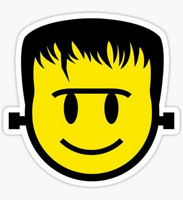 smiley Frankenstein sticker