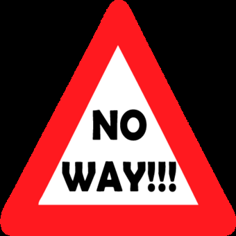NO WAY funny auto sticker