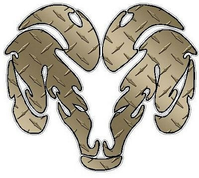 Dodge Ram Tribal Logo - Diamond Plate GOLD