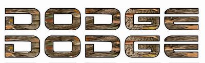Dodge TEXT Logo - FILLS nature PAIR