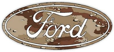 Ford Logo Decal Sticker - DESERT STORM