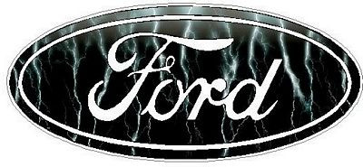 Ford Logo Decal Sticker - Lightning BLACK