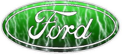 Ford Logo Decal Sticker - Lightning GREEN