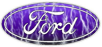 Ford Logo Decal Sticker - Lightning PURPLE