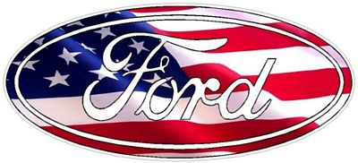 Ford Logo Decal Sticker - USA FLAG