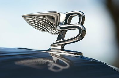 Bentley Chrome Emblem Hood Picture Rectangle Sticker 2