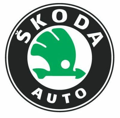 Skoda foreign car Logo 2 Color Vinyl Sticker
