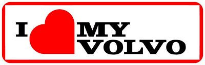 VOLVO LOVE BUMPER STICKER PAIR