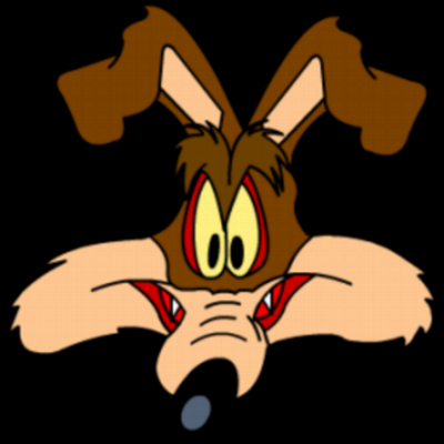Wile E Coyote Color Head Adhesive Vinyl Decal Sticker