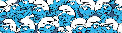 Happy Smurfs Banner Decal  1409