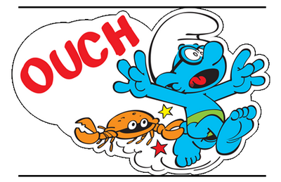 BRAINY CRAB BITE BUTT STICKER