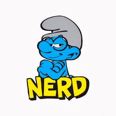 brainy smurf NERD STICKER 2