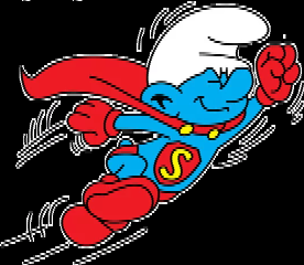 SUPER SMURF STICKER