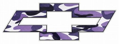 Chevy Bowtie Logo Decal Sticker - PURPLE CAMO