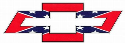 Chevy Bowtie Logo Decal Sticker - REBEL FLAG