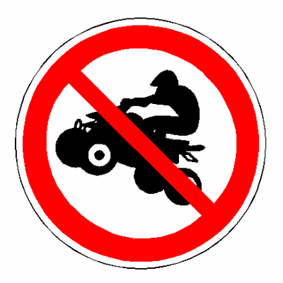 No Quads sticker 541a