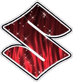 Suzuki FLAMES Red motorcycle sticker