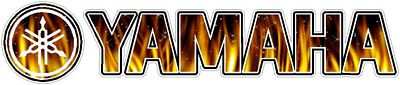 Yamaha FLAMES Natural motorcycle sticker PAIR