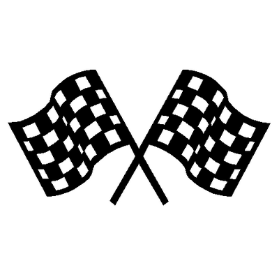 Checkered flag decal 069