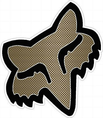 F Head CARBON FIBER Bronze auto racing sticker