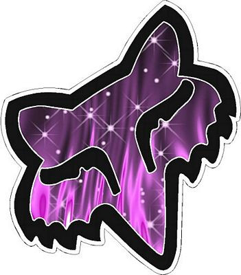 F Head FLAMES Pink auto racing sticker