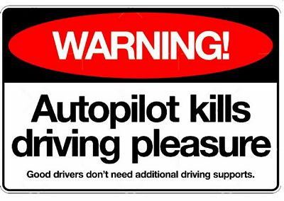 TESLA Autopilot Warning Sticker