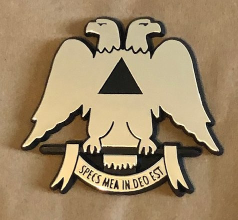Scottish Rite Masonic Chrome Emblem