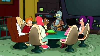 Futurama Round Table Sticker