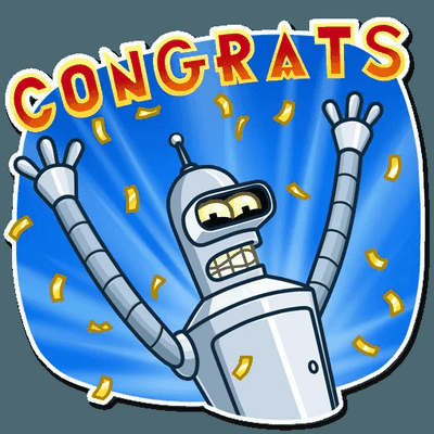 futurama tv show cartoon bender sticker 21