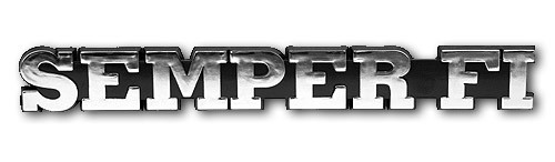 Semper Fi Chrome Military Car Emblem