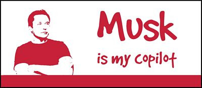 tesla musk is my copilot bumper sticker
