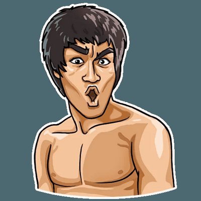 bruce dragon lee celebrity sticker_1