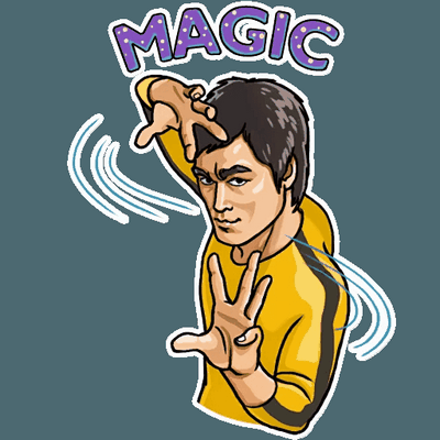 bruce dragon lee celebrity sticker_3