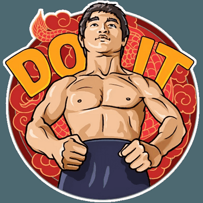 bruce dragon lee celebrity sticker_5