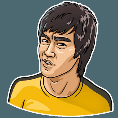 bruce dragon lee celebrity sticker_7