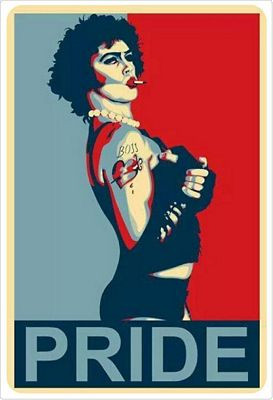 TIM CURRY ROCKY HORROR PICTURE SHOW LGBT PRIDE STICKER