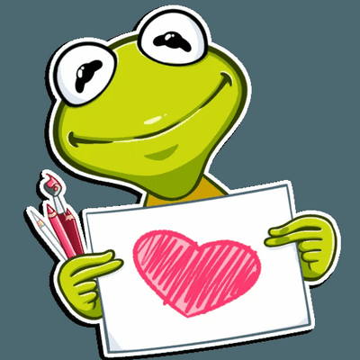kermit the FROG muppet show sticker 3