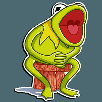 kermit the FROG muppet show sticker 8